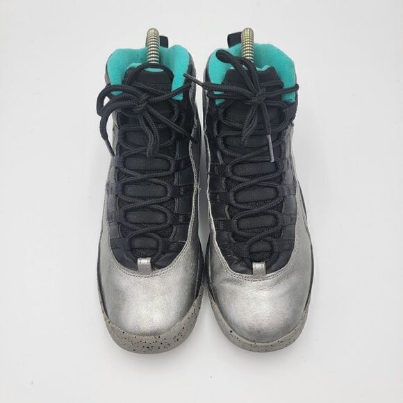 Nike Air Jordan X Size 7Y Silver  Lady Liberty Sneaker 705179-045 Womens sz 8.5 - Picture 2 of 9